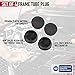 Frame Tube Plug Set of 4 - Compatible with Chevy Silverado & GMC Sierra 1500-99, 2000, 2001, 2002, 2003-2014, 2015, 2016, 2017, 2018 - Rear Wheel Well Hole Cover Cap - Anti-Whistle Truck Bed Plugs