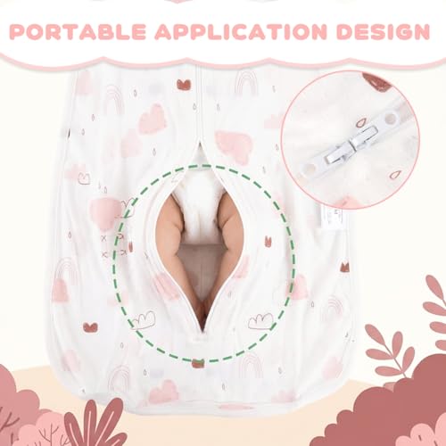Image of SNOWIE SOFT Baby Swaddles for Newborns, Bamboo Cotton Baby Swaddle Wrap for Newborns Arms Up Infant Sleeping Blanket Zipping Sleeping Bag Newborn Sleep Sacks for Startle Reflex for Infant 0-6 Months