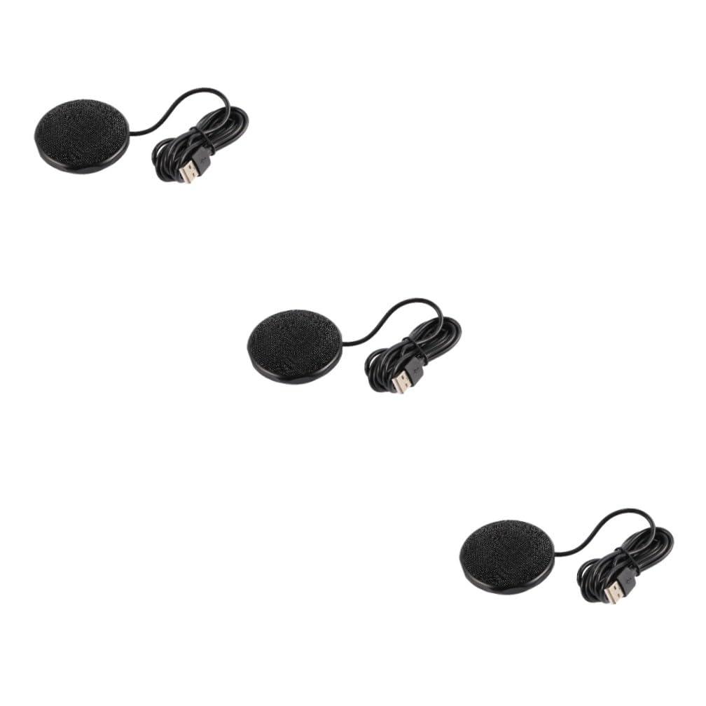 NUOBESTY 3 Pièces 360 Micro USB Haut-Parleurs D'Ordinateur Microphone De Conférence Omnidirectionnel en étal Et en Plastique Microphone De Conférence Téléphonique