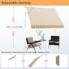 Toldo retráctil manual PATISOL 78"x51" de aluminio para patio | Estructura de aluminio, poliéster 280G, múltiples modos, resistente al agua, toldo ajustable para puerta o ventana, beige 6