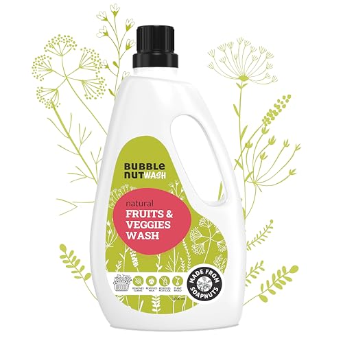 Image of BubbleNut Wash- Fruits and Vegetables Wash Liquid (1000 ml), Organic, Natural, Herbal Veggies Cleaner, Veg Cleaning Disinfectant