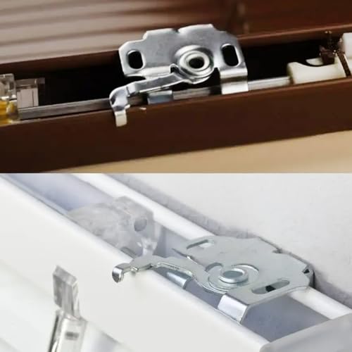 10 Stück Jalousieträger, Universalträger Jalousie Halterung Träger für Jalousien mit 25mm Oberschienen Jalousie Klemmträger Vorhang Track Zubehör für Jalousien Decken Wandmontage