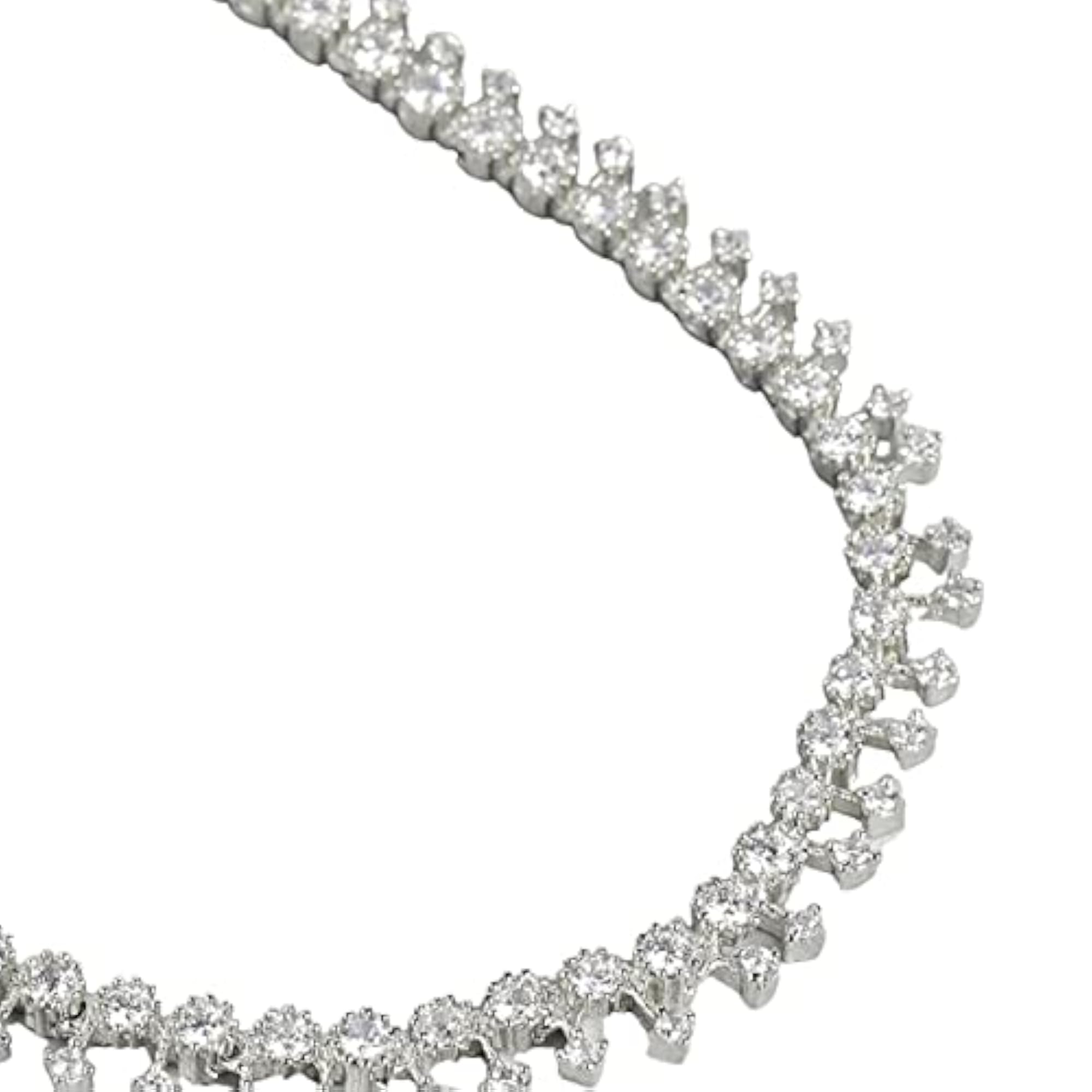 AD Studded Silver Plated American Diamond Jewellery Set