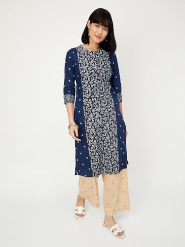 Image of Max Women's Cotton Regular Fit Casual Kurta