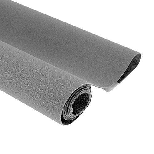 Taogift Self Adhesive Grey Velvet Shelf Liner Paper for Drawer Dresser Cabinets Jewlery Displays Backsplash Arts Crafts Decor (Grey, 17.7x98 Inches)