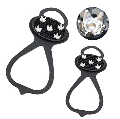 TOW Universal Non-Slip Gripper Spikes,Mountaineering & Ice Climbing Crampons， Ice & Snow Grips, Adult Kids Ice No Slip Snow Shoe Grips Cleats, Ice Grippers for Shoes and Boots - Thumbnail 3