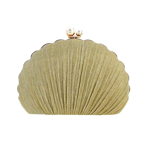 Image of Women Seashell Evening Bag Purse Mermaid Chain Strap Clutch Handbag Shoulder Bag | Seashell