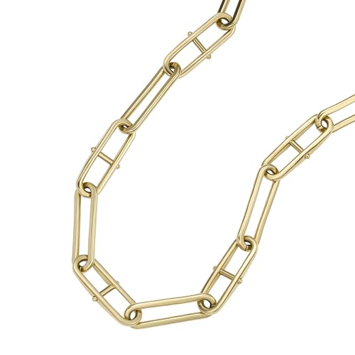 Image of Fossil Women's Ellis Toi Et Moi Gold-Tone Brass Station Necklace