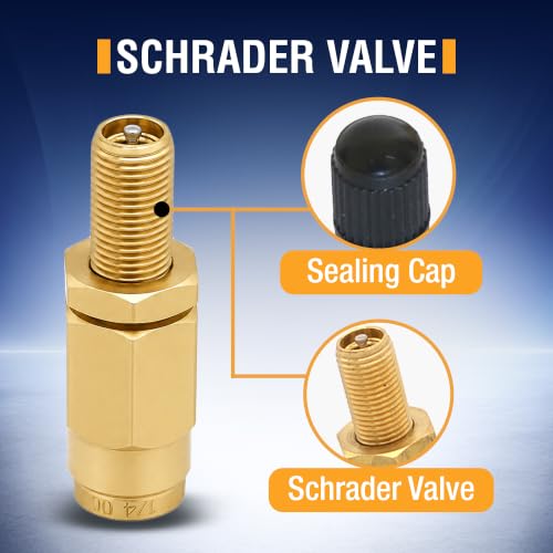 Image of Torque 10 pcs 1 /4 inch Air Inflation Schrader Valve with Push to Connect