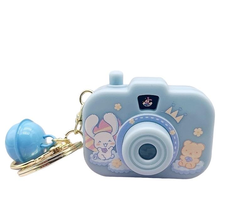 Camera Keychain with Light Projection | Mini Camera Shape Key Ring for Car, Bike & Home | Cute Key Chain Gift for Men, Women, Boys & Girls | Creative Design Accessory | Set of 1
