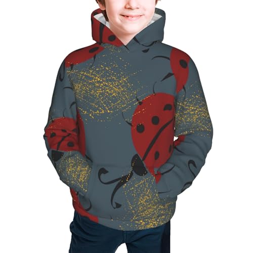 Ladybug Kid Hoodies Boys Sweatshirts Girls Pullover with Pocket3