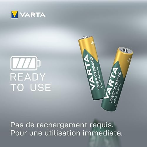 Accumulateur AAA rechargeable VARTA Ni-MH 1000 mAh de haute capacité x16 - 5