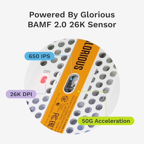 Image of Glorious Gaming - Superlight Wired PC Gaming Mouse with Honeycomb Shell, 6 Programmable Buttons, RGB Lighting & PTFE Skates - Model O 2 Mini, Matte White