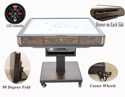 Mesa automática ultrafina para Mahjong con cubiertas reversibles miniatura 3