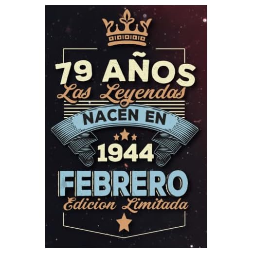 Las leyendas nacen en 79 años 1944 febrero: Ideas de regalos para hombres, ideas de cumpleaños 79 cumpleaños libro ideas de cumpleaños para hombre y regalo de nacimiento, regalo de cumpleaños