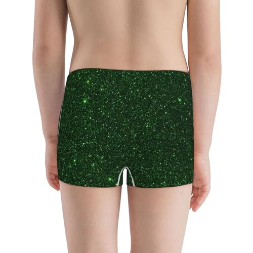 Boys' Cotton Boxer Brief Soft Underwear-Emerald Green Sparkling3