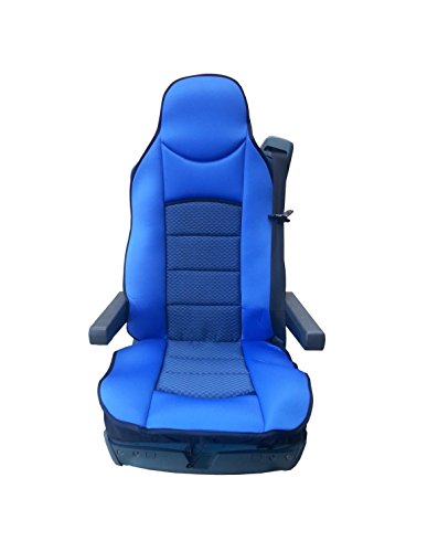 1 x Cubierta de Comfort – Asiento acolchado azul Cojín para Blue Premium fundas de asiento acolchado de juego de 2 Cojín Para Truck Mercedes Axor Atego Actros – Camión DAF CF LF XF105 XF 105 95 Renault Premium/Magnum 16 de Volvo FH16 FH12 FL Fe FM Renault Trucks T K C D Man y TGA TGL TGX TGS Scania 4 G P R Series
