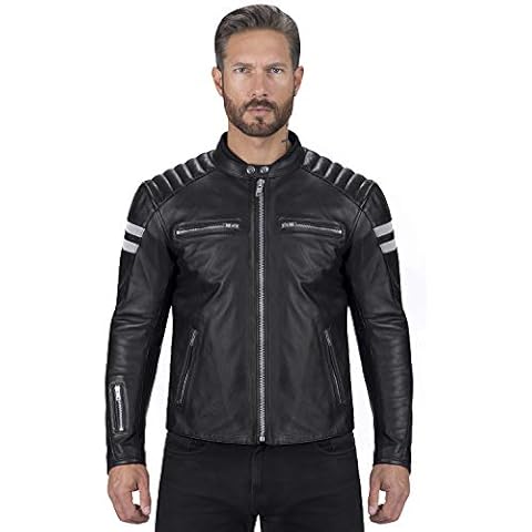 Viking Cycle Leather Motorcycle Jacket for Men – Biker BloodAxe Armor Protection (X-Small) Cover