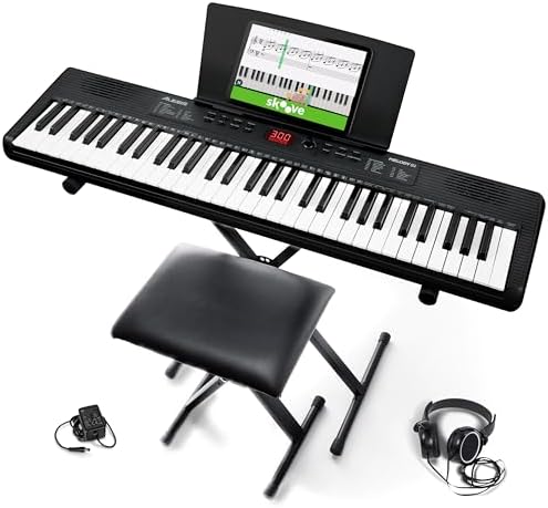 Alesis Melody 61 MK4 Keyboard Piano for Beginners with 61 Keys, S...
