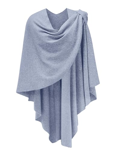 Image of PULI Womens Cross Front Poncho Shawl Wrap Elegant Wedding Formal Gift