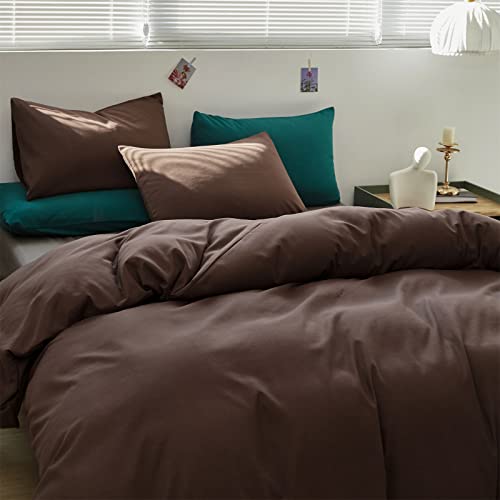 Clothknow Dark Brown Bedding Comforter Sets Queen Mocha Coffee Comforter Set Men Boys Women Comforter Brown Comforter Soft Luxury Chestnut Bed Bedding Sets #TOP1