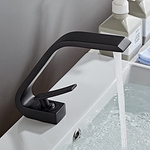 Mitigeur de lavabo JCAKES en cuivre noir, robinet de salle de bain eau chaude froide