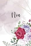  Noa: Personalisiertes Notizbuch im Blumen Design Tagebuch Journal Dankebuch Notizheft. Individuelles Geschenk für Frauen & Mädchen