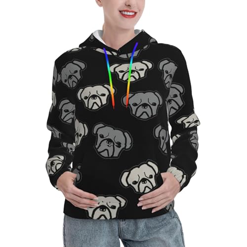 Pull à capuche bouledogue américain extensible pour vos sorties en ville