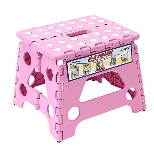 Maddott Super Strong Folding Step Stool, 8X6X7.5Inch, Holds Up To 180Lb, Pink #TOP26