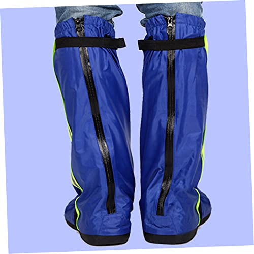 Cubrecalzados impermeables para hombre y mujer Angoily, de tela oxford azul reflectante, para lluvia, nieve y actividades al aire libre miniatura 3