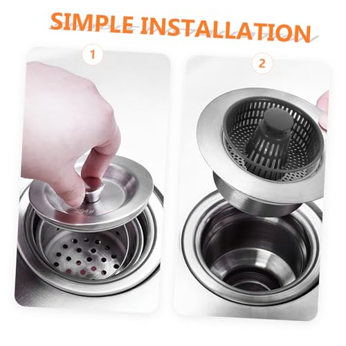 Set 6 cestas filtro para desagüe de fregadero de cocina miniatura 4