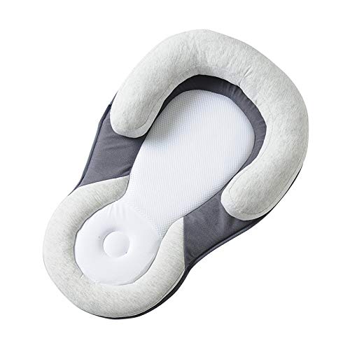 Portable Baby Beds Flat Head Support Newborn Infant Pillows for Sleeping,Baebee Crib Cushion Sleep Positioner Lounger Nest Wedge for Bassinet