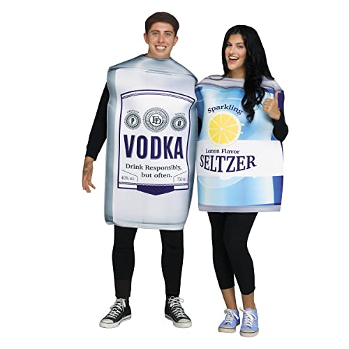 Fun World Vodka & Seltzer Couple Adult Costume, One Size Fits Most