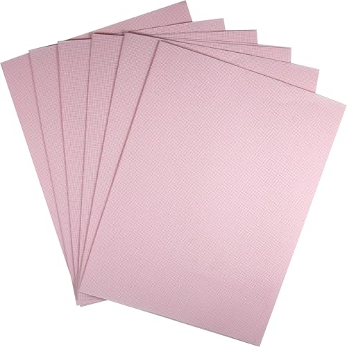 Image of KCS 4 /6 pc of 12 inch x 18 inch(30cmx45cm) 18CT Counted Cotton Aida Cloth Cross Stitch Fabric (6 pc, Pink)