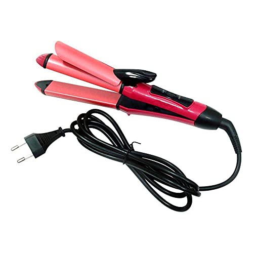 2 In 1 Hair Straightener And Curler For Women New Nova Professional 2-in-1 Hair Straightener Curler NHC-200