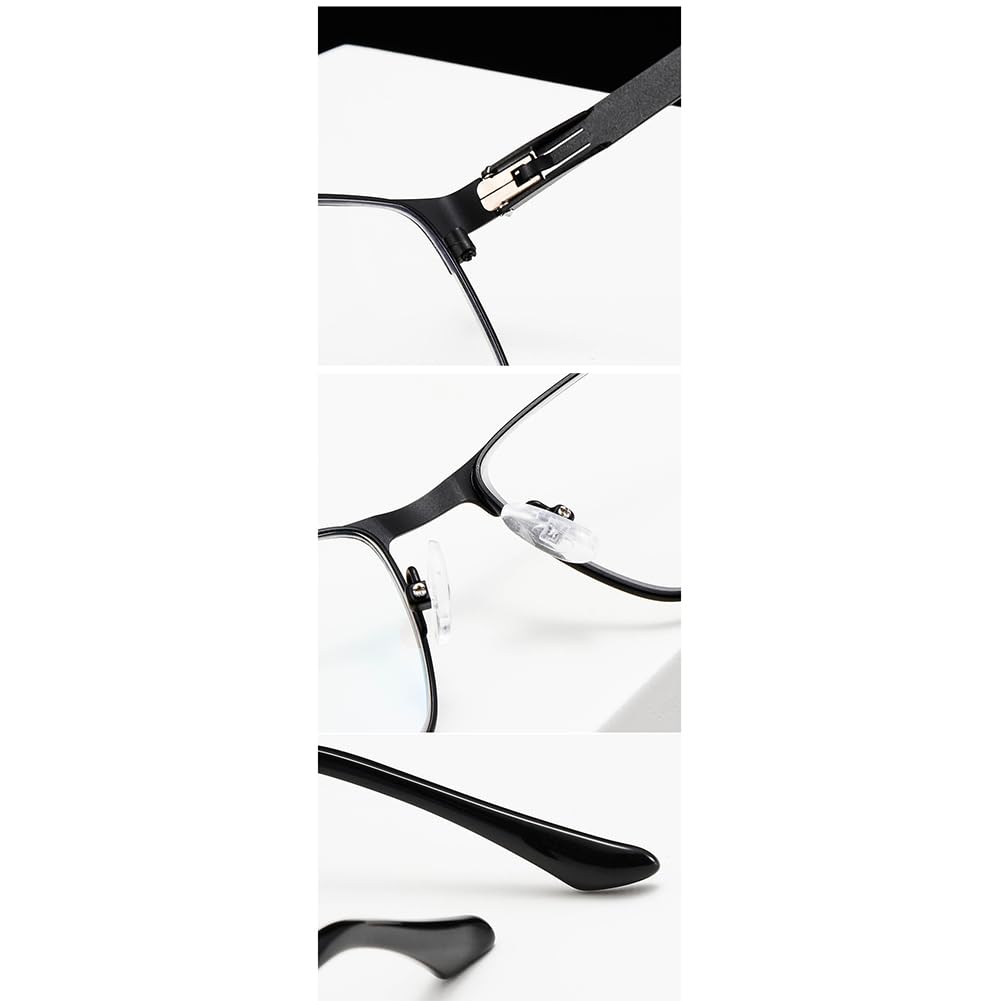 JIETIAN Hombres Inteligentes al Aire Libre fotocrómico Gafas de Sol,Screwless Marcos HD Aspheric Resina Lentes Lectores/UV400,04,+1.25