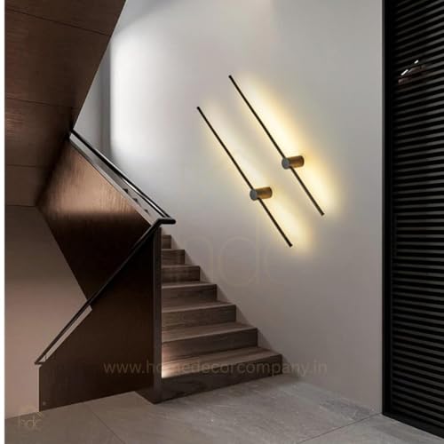 Image of HDC Modern Linear LED Wall Light 600mm for Bedroom & Living Room | Wall Mounted Long Strip Acrylic Wall Lamp | Decorative Warm White LED Wall Sconce for Hall, Aisle & Staircase