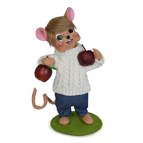 Figurine de collection Annalee Apple Orchard Mouse de 20,3 cm