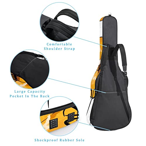 Housse imperméable pour guitare acoustique avec double bandoulière et poche Pain, Multicolore 06, 42.9×16.9×4.7 in… - Les Beatles, Paul McCartney, John Lennon, RIngo Starr, George Harrison Housse imperméable pour guitare acoustique avec double bandoulière et poche Pain, Multicolore 06, 42.9x16.9x4.7 in… – Image 4
