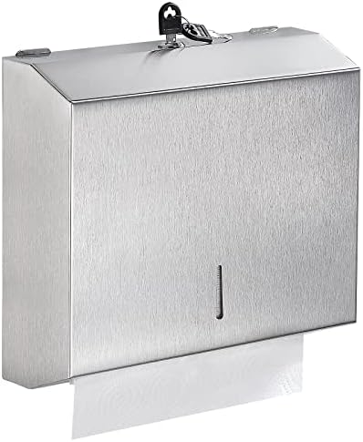 Paper Towel Dispenser Wall Mount Commercial, C Fold Multifold Hand Paper Towel Dispenser, Stainless Steel Tissue Holder