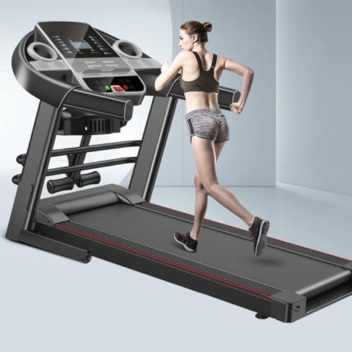 Image of Foldable Motorised Treadmill,with Sit Ups Rack & Massage Head Electric Treadmill for Home, Folding Walking Running Machine with LCD Sn