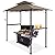 MEWAY 8x5 Outdoor Grill Gazebo Canopy, BBQ Canopy Gazebo Tent for Patio,Barbecue,Brown