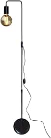 Luminária de Chão Estilo Retrô Ideal para Sala e Quarto - Pode Utilizar Lâmpadas de Filamento - Preto