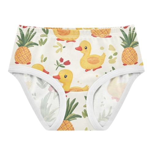 Wusikd Ducks Pineapplef Girls' Underwear Cotton Cute Girls Briefs Soft Toddler Underwear 2T