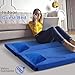 Lxotvae Memory Foam Camping Mattress pad, Comfortable Thick Floor Sleeping Mat for Adults with Waterproof and Non-Slip Bottom, Portable Roll Up Mattress for Sleepover Guest,Cot Mad for Car Camping