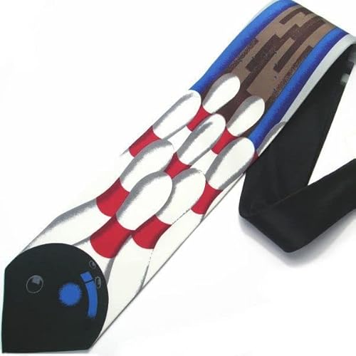 面白 ネクタイ ボーリング ビッグ ピン ネクタイ ユニーク 面白 メンズ スーツ プレゼント カフスマニア