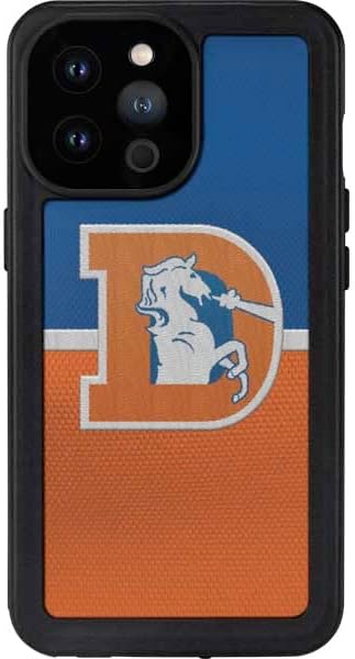 Skinit Waterproof Phone Case Compatible with iPhone 14 Pro Max - Officially Licensed NFL Denver Broncos Vintage Design