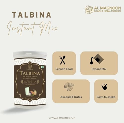 Image of AL MASNOON Talbina Instant Mix with Almond & Dates 300g / An Immunity Booster /NO flavour & chemical added Best Morning Breakfast