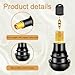 ZDwfDc 65PCS Tubeless Valve Stems TR412-415 Rubber Snap Black Standard Length Replacement for Rim Holes Automotive Tires Standard Vehicle DD008-65