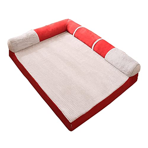 Cama ortopédica para perros con espuma viscoelástica, sofá extraíble para perros, funda de cama lavable a máquina para perros grandes, perros de tamaño mediano Tamaño: 120 * 90 * 18 cm (120 * 90 * 18